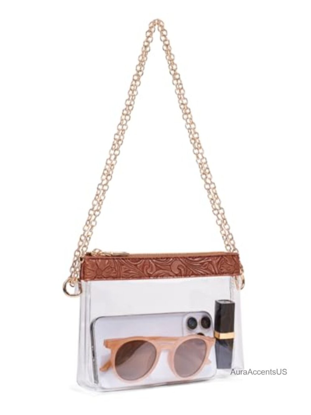 Clear Purse Crossbody Bag for Women Stadium Approved PVC Satchel